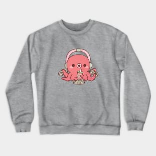 Cute Octopus Gamer Multiplayer Mode Crewneck Sweatshirt